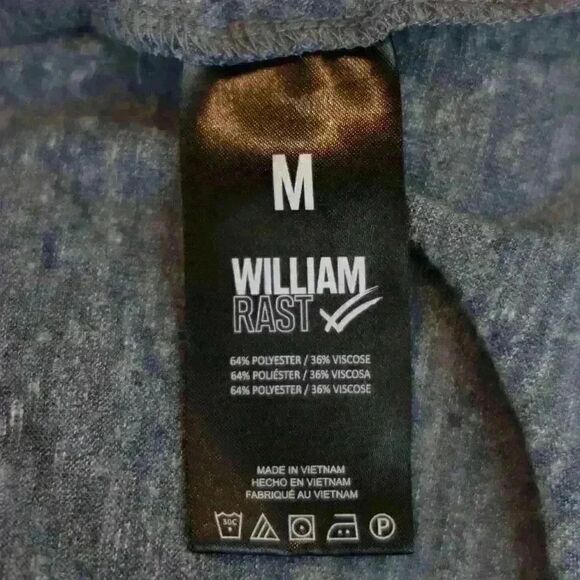 William Rast "Electric Bohemia" Heathered Blue Tee – Size Medium - Picture 10 of 10